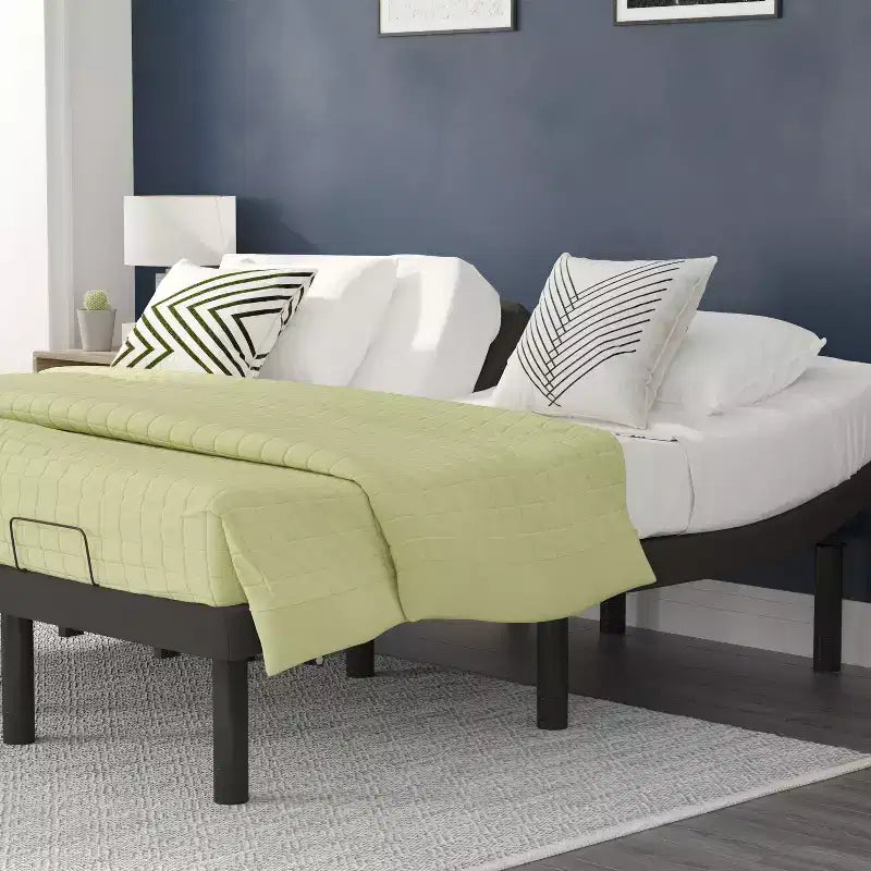 Base de cama ajustable personalizada Emma y Oliver con inclinación motorizada dual de cabecera y pie y montaje rápido y sencillo