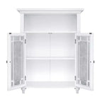 Armario de almacenamiento de suelo Teamson Home Windsor de 26.5 x 34 con 2 puertas, color blanco