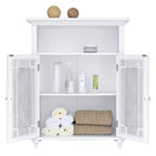 Armario de almacenamiento de suelo Teamson Home Windsor de 26.5 x 34 con 2 puertas, color blanco
