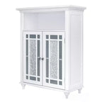 Armario de almacenamiento de suelo Teamson Home Windsor de 26.5 x 34 con 2 puertas, color blanco