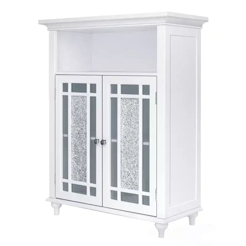 Armario de almacenamiento de suelo Teamson Home Windsor de 26.5 x 34 con 2 puertas, color blanco