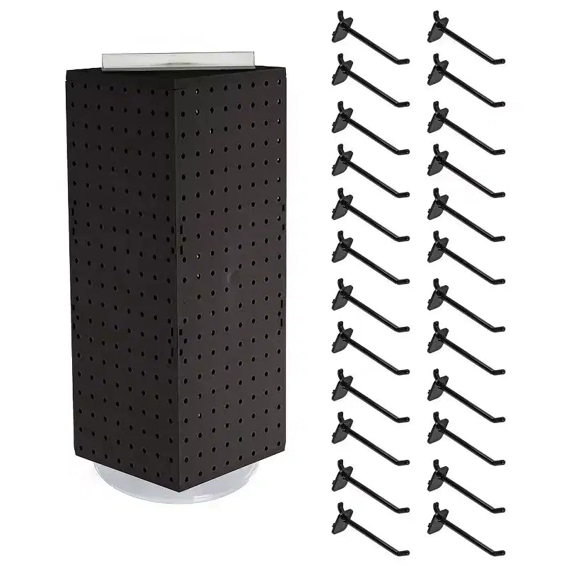 Expositor de mostrador giratorio de cuatro caras con ganchos de Azar Displays