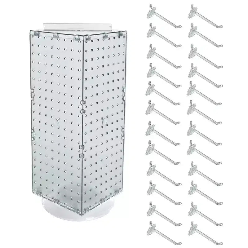 Expositor de mostrador giratorio de cuatro caras con ganchos de Azar Displays