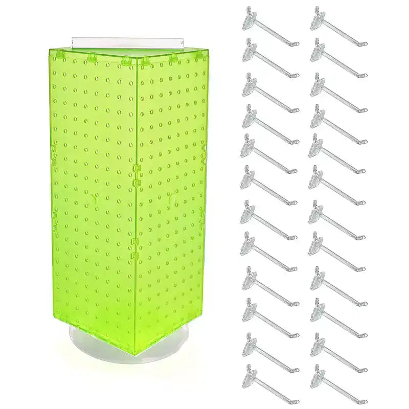 Expositor de mostrador giratorio de cuatro caras con ganchos de Azar Displays
