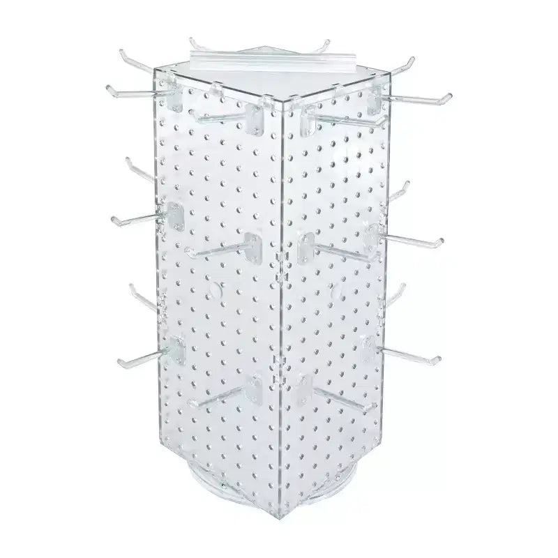 Expositor de mostrador giratorio de cuatro caras con ganchos de Azar Displays