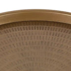 Mesa de centro redonda de metal Kate y Laurel Mahdavi, 25.5x25.5x15.5, oro