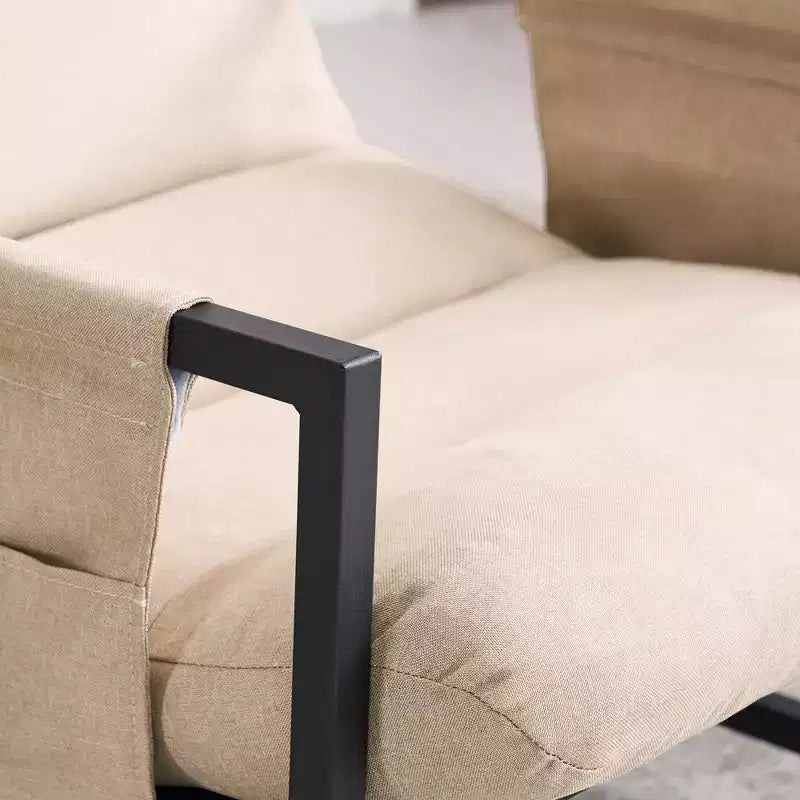 FERPIT Silla auxiliar tapizada con estructura metálica estilo moderno