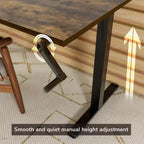 Mount-It! Escritorio de altura ajustable con manivela y tablero de 55 pulgadas | Roble