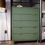 Cómoda alta moderna Granville de 5 cajones - Manhattan Comfort