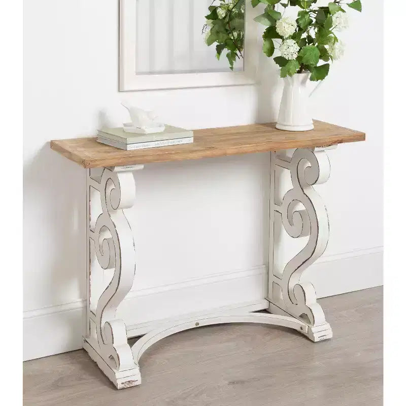 Mesa de consola de madera Kate y Laurel Wyldwood
