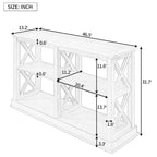 Mesa Consola Estrecha de 3 Niveles con Patas en Forma de X