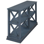Mesa Consola Estrecha de 3 Niveles con Patas en Forma de X