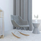 Mecedora tapizada en poliéster para lactancia - Sillón moderno con reposabrazos para el hogar, la sala de estar y el dormitorio