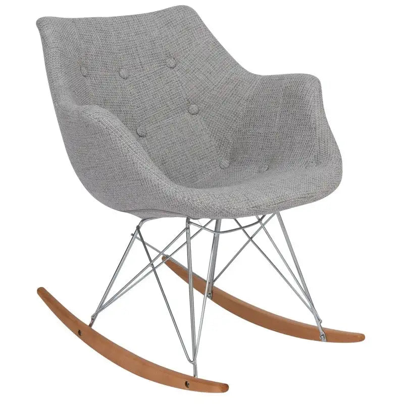 Mecedora tapizada en poliéster para lactancia - Sillón moderno con reposabrazos para el hogar, la sala de estar y el dormitorio