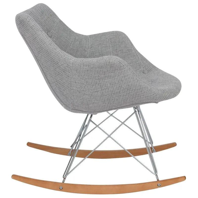 Mecedora tapizada en poliéster para lactancia - Sillón moderno con reposabrazos para el hogar, la sala de estar y el dormitorio