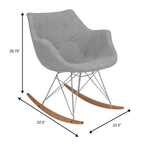 Mecedora tapizada en poliéster para lactancia - Sillón moderno con reposabrazos para el hogar, la sala de estar y el dormitorio