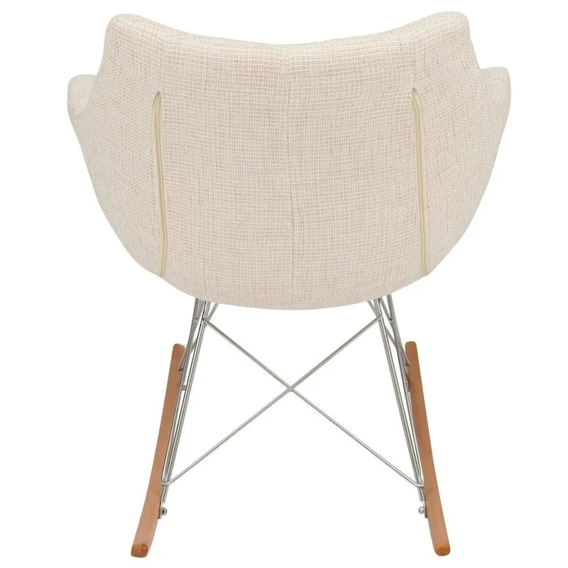 Mecedora tapizada en poliéster para lactancia - Sillón moderno con reposabrazos para el hogar, la sala de estar y el dormitorio