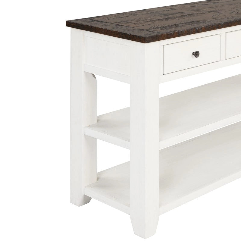 Mesa de consola con 3 cajones y 2 estantes abiertos