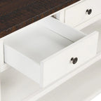 Mesa de consola con 3 cajones y 2 estantes abiertos