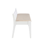 Banco de caña de madera maciza con asiento acolchado