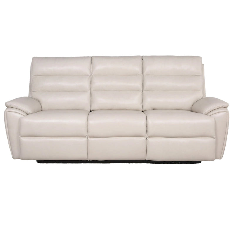 Sofá reclinable eléctrico de cuero plena flor color marfil
