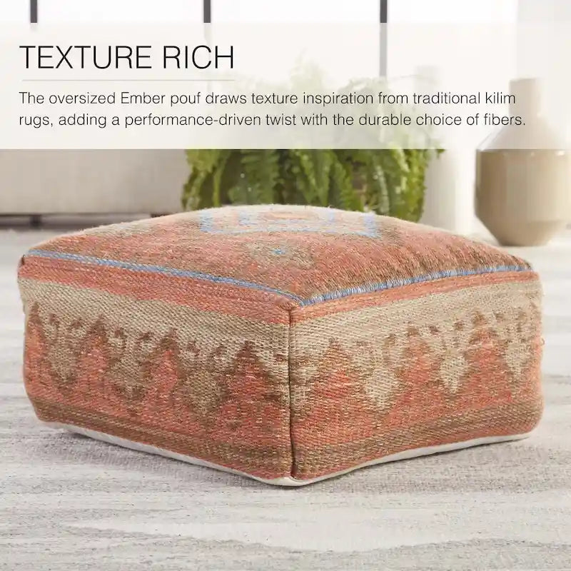 Puf cubo tribal para interior y exterior - 20X20X8