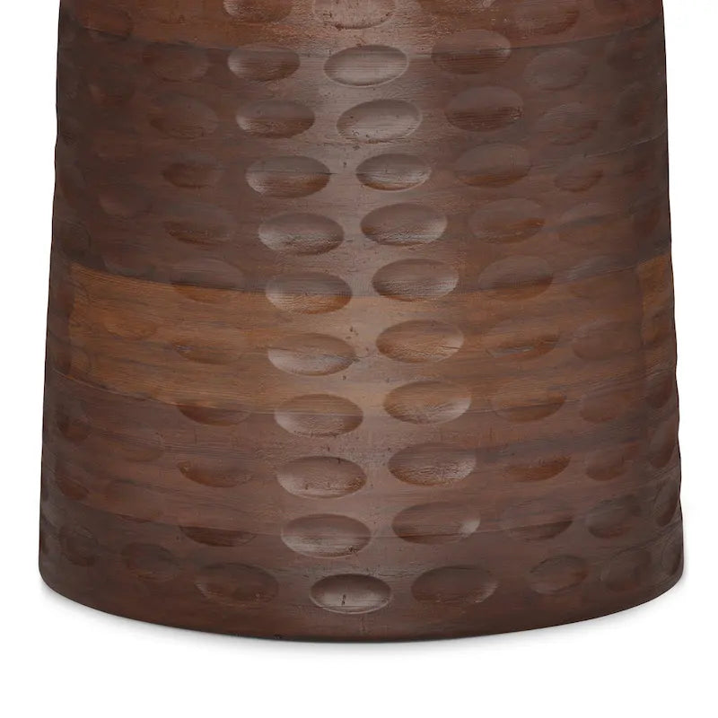 Mesa auxiliar de madera maciza - 12.6" P x 12.6" A x 17.7" Al, completamente ensamblada