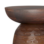 Mesa auxiliar de madera maciza - 12.6" P x 12.6" A x 17.7" Al, completamente ensamblada