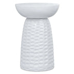 Mesa auxiliar de madera maciza - 12.6" P x 12.6" A x 17.7" Al, completamente ensamblada