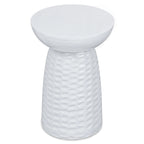 Mesa auxiliar de madera maciza - 12.6" P x 12.6" A x 17.7" Al, completamente ensamblada