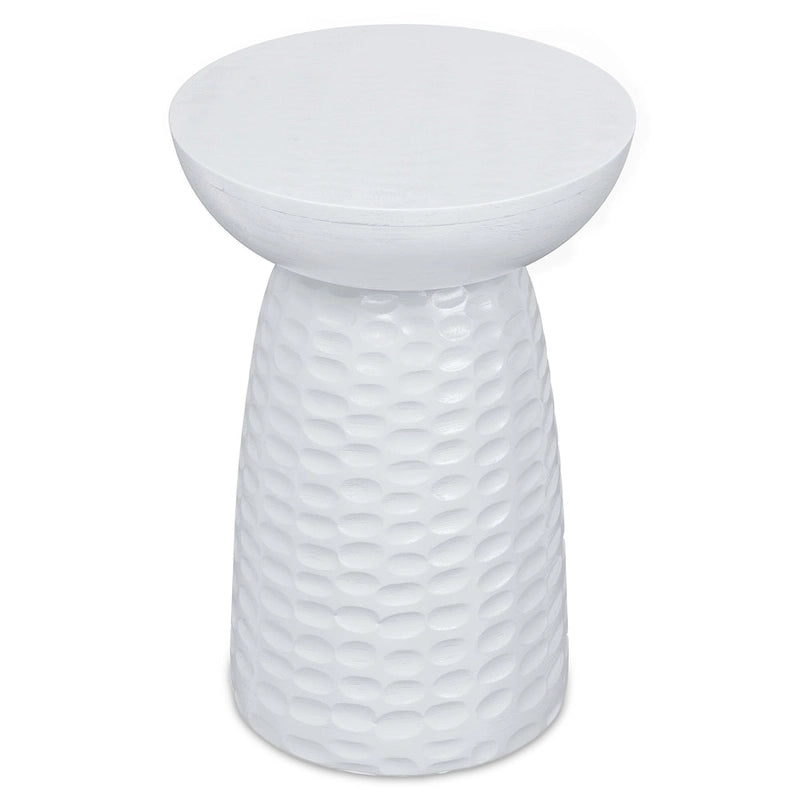 Mesa auxiliar de madera maciza - 12.6" P x 12.6" A x 17.7" Al, completamente ensamblada