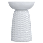 Mesa auxiliar de madera maciza - 12.6" P x 12.6" A x 17.7" Al, completamente ensamblada