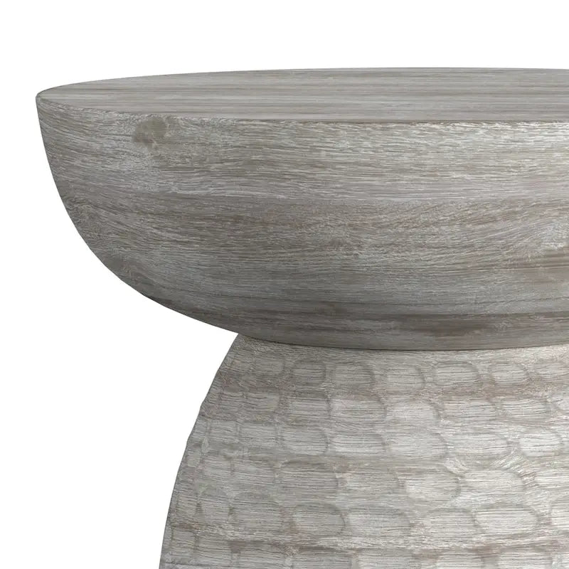 Mesa auxiliar de madera maciza - 12.6" P x 12.6" A x 17.7" Al, completamente ensamblada