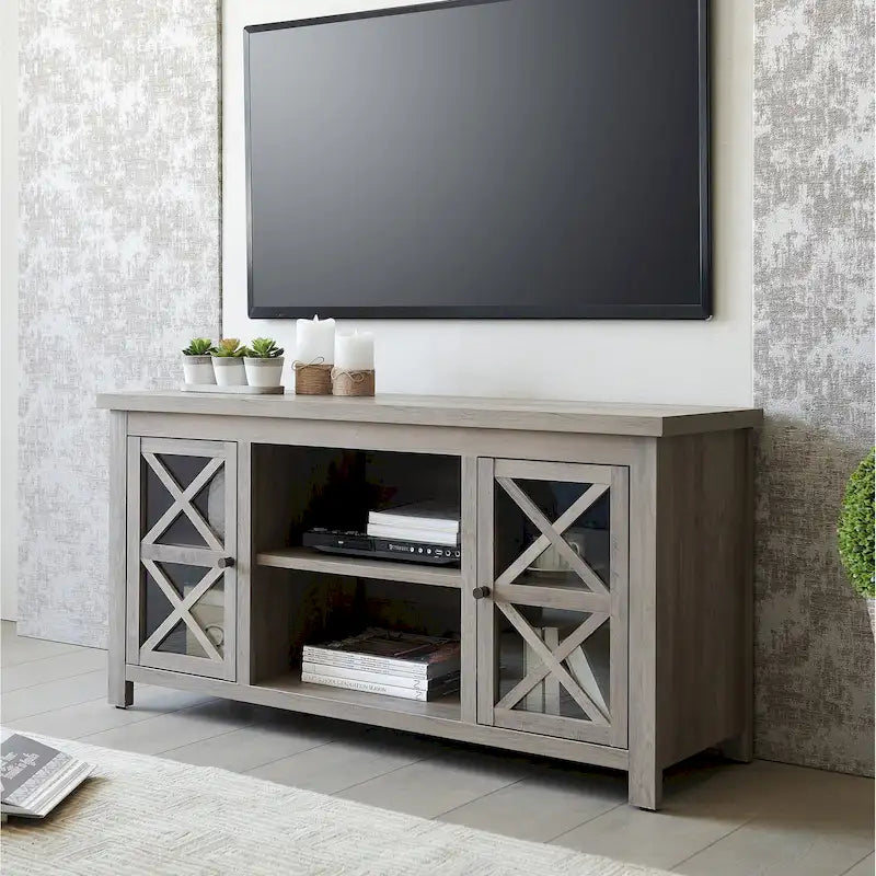 Mueble para TV de 47 pulgadas con armarios de almacenamiento