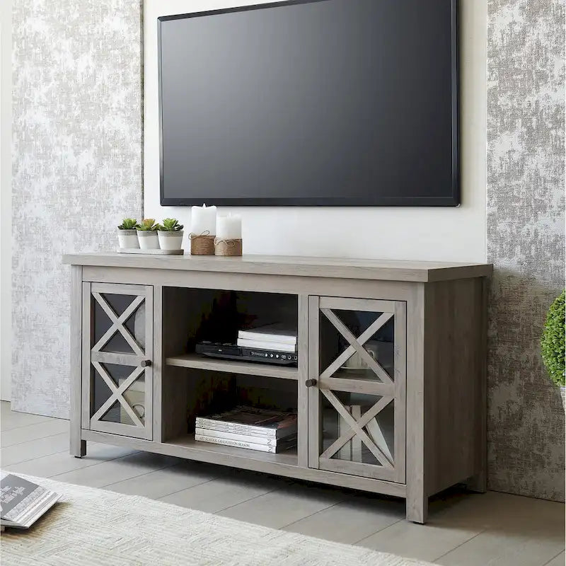 Mueble para TV de 47 pulgadas con armarios de almacenamiento