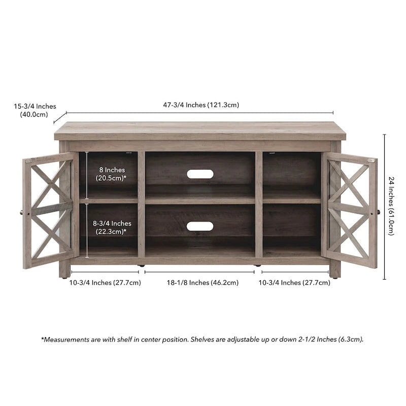 Mueble para TV de 47 pulgadas con armarios de almacenamiento