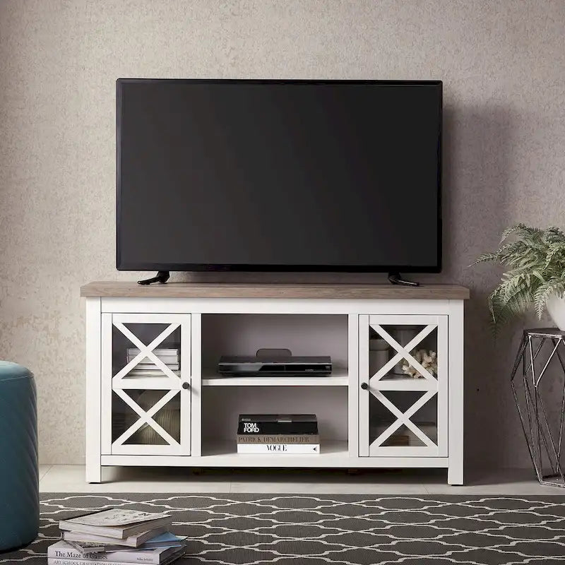 Mueble para TV de 47 pulgadas con armarios de almacenamiento