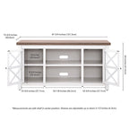 Mueble para TV de 47 pulgadas con armarios de almacenamiento
