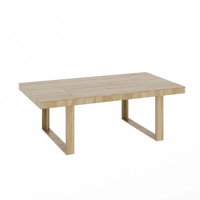 Mesa de conferencia grande de 220 x 120 cm con patas metálicas