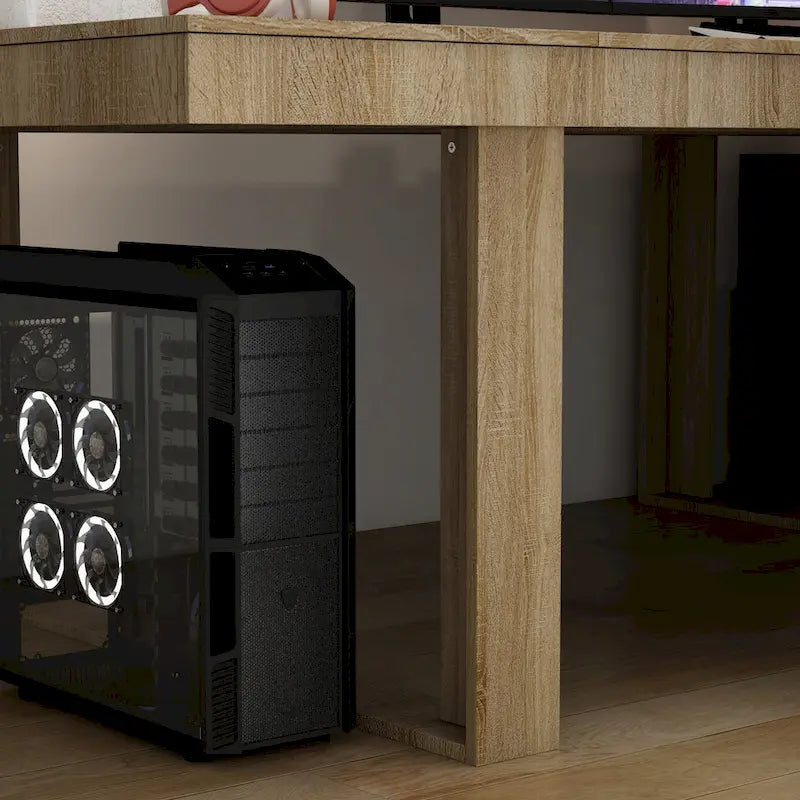 Mesa de conferencia grande de 220 x 120 cm con patas metálicas