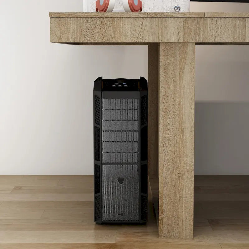 Mesa de conferencia grande de 220 x 120 cm con patas metálicas