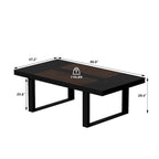 Mesa de conferencia grande de 220 x 120 cm con patas metálicas