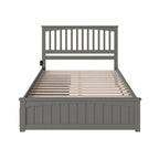 Cama Queen con Plataforma, Cabecero y 2 Cajones de Almacenamiento en Gris