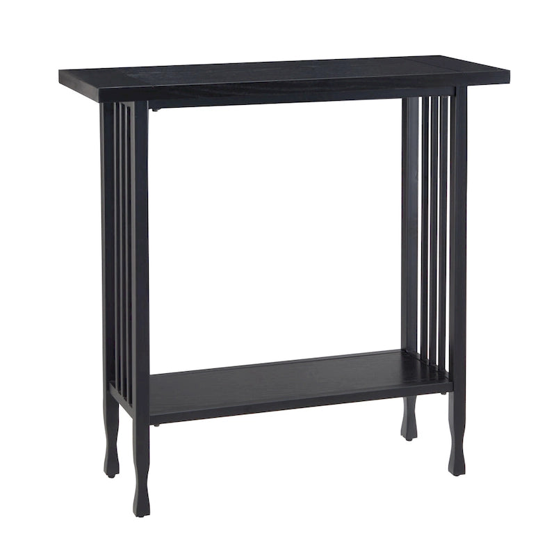 Soporte de Entrada Mission Oak de Láminas Negro Mate