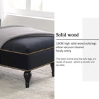 58" Chaise lounge de terciopelo con botones y orientación derecha