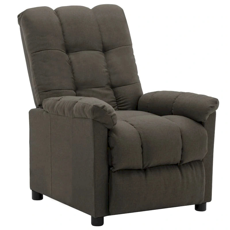Sillón reclinable de tela - Gris topo, 29.1 x 38.9 x 40.1 pulg.