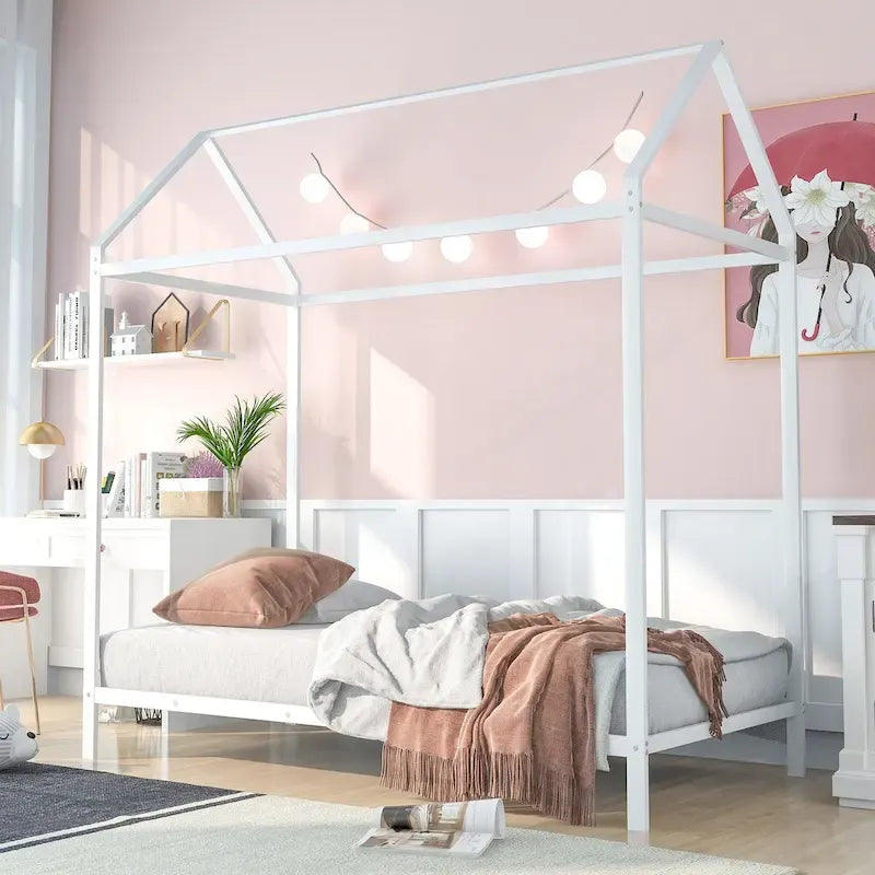 Cama Nido de Metal para Niños Tamaño Individual