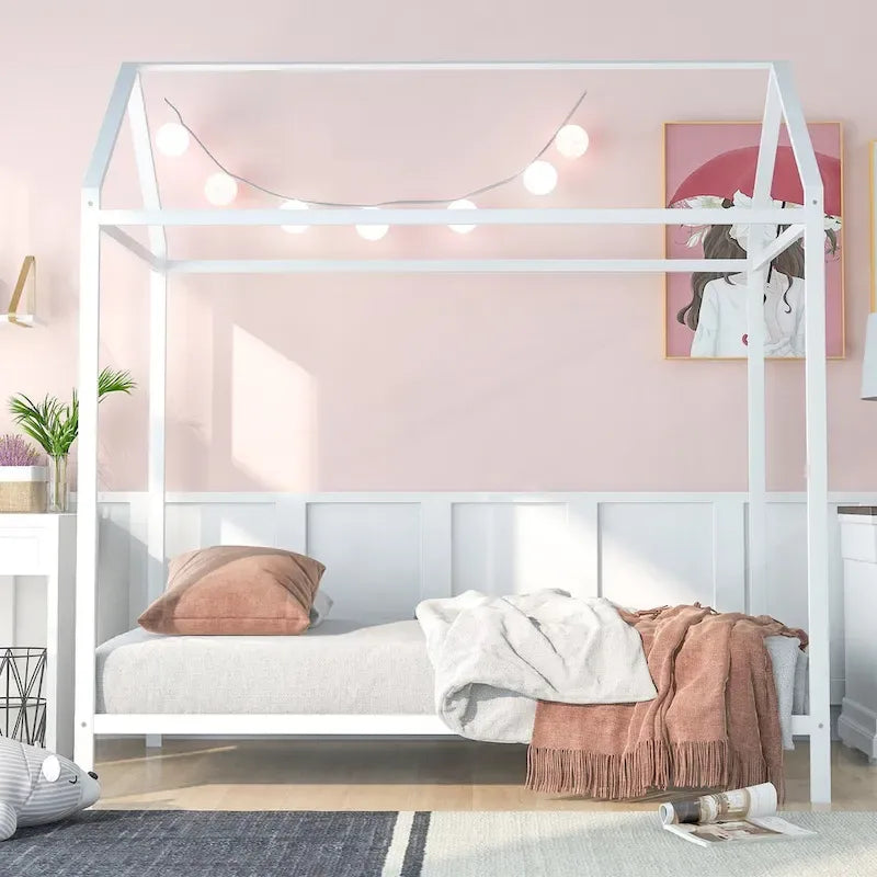 Cama Nido de Metal para Niños Tamaño Individual