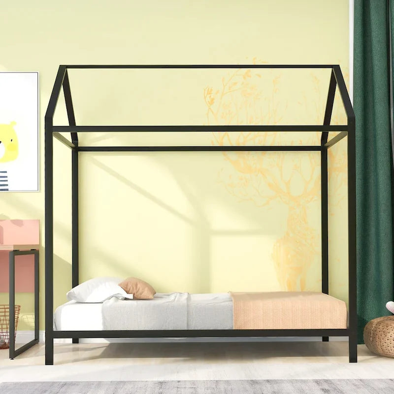 Cama Nido de Metal para Niños Tamaño Individual
