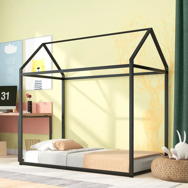 Cama Nido de Metal para Niños Tamaño Individual